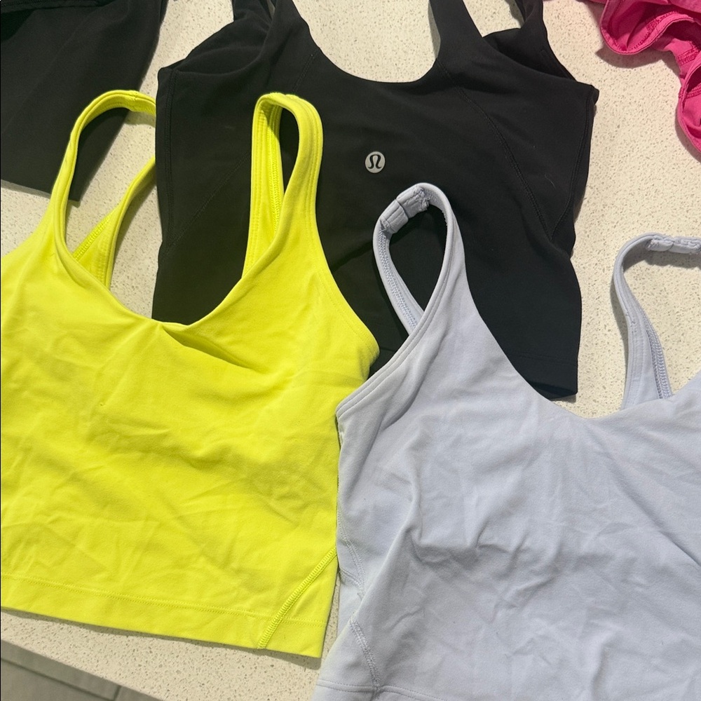 lululemon athletica Tank Top Trio - Black, Yellow, Gray